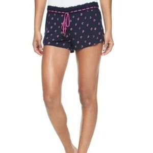 Juicy Couture Sleep Shorts Women’s Large NWT Blue Pink Pop Heart Essentials